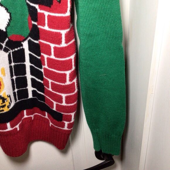 Ugly Christmas Sweater Brand Christmas Fireplace Large Ugly Sweater - Picture 7 of 16